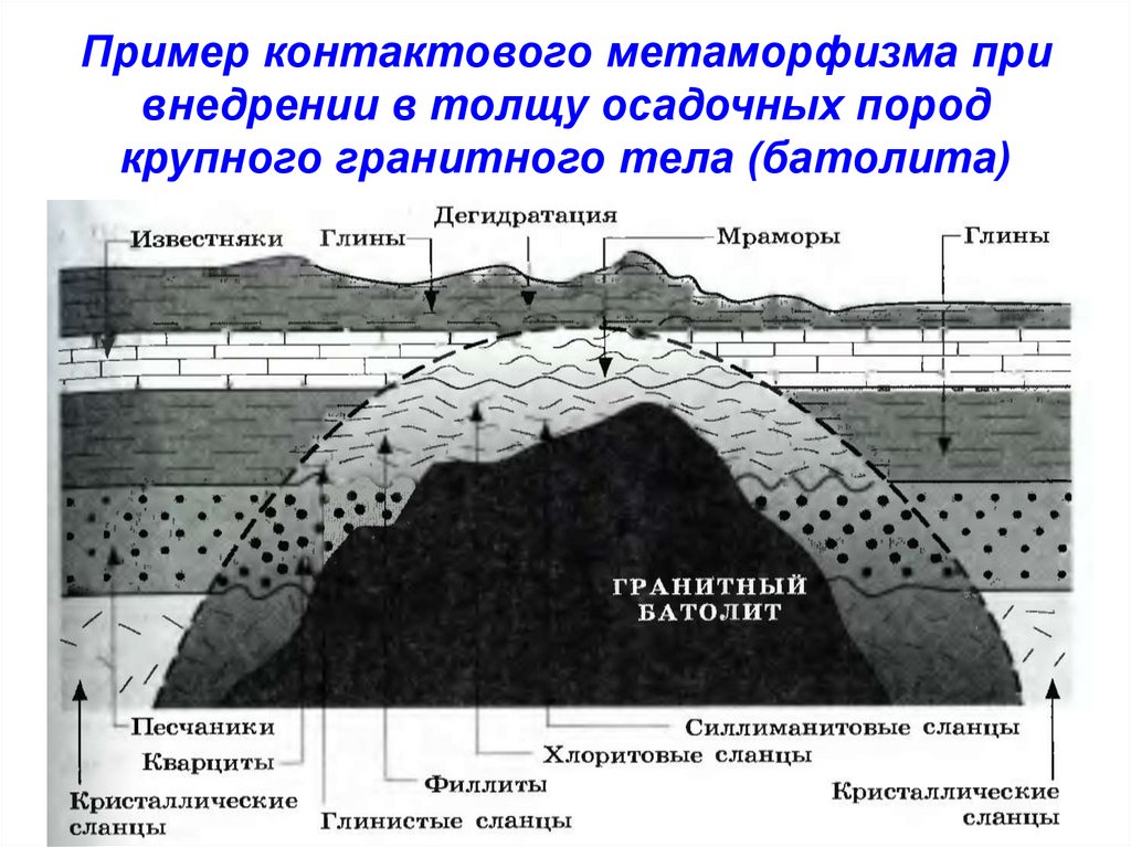 Виды метаморфических горных пород