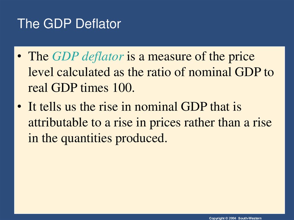 The GDP Deflator