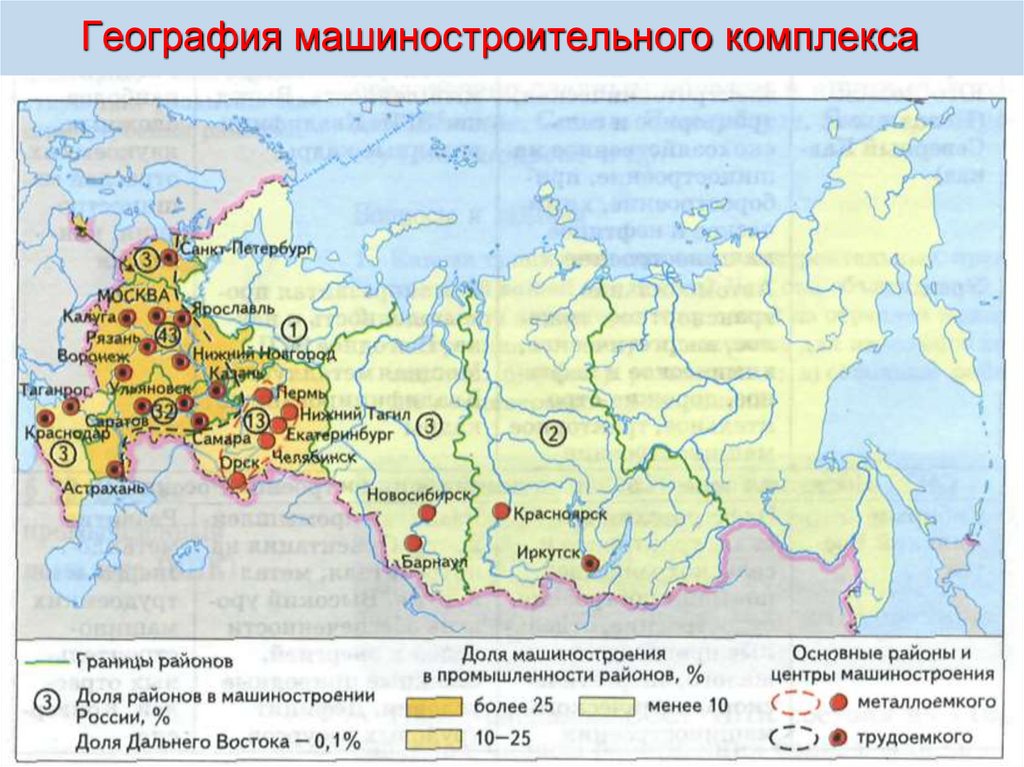 География машиностроительного комплекса