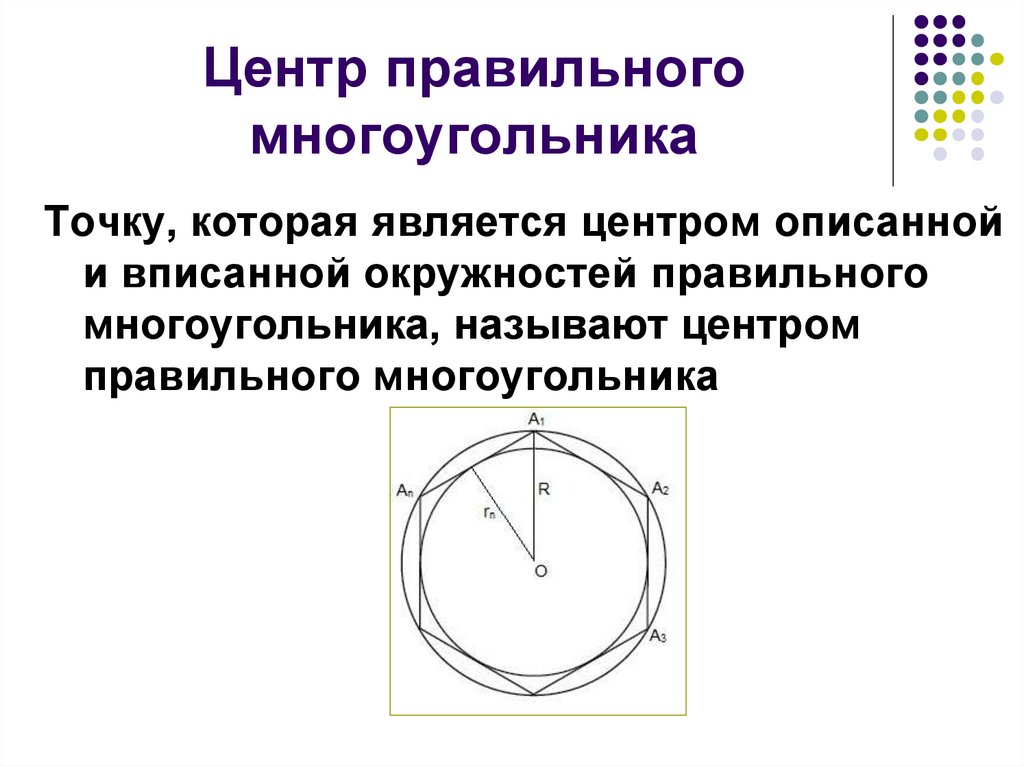Центр правильного многоугольника