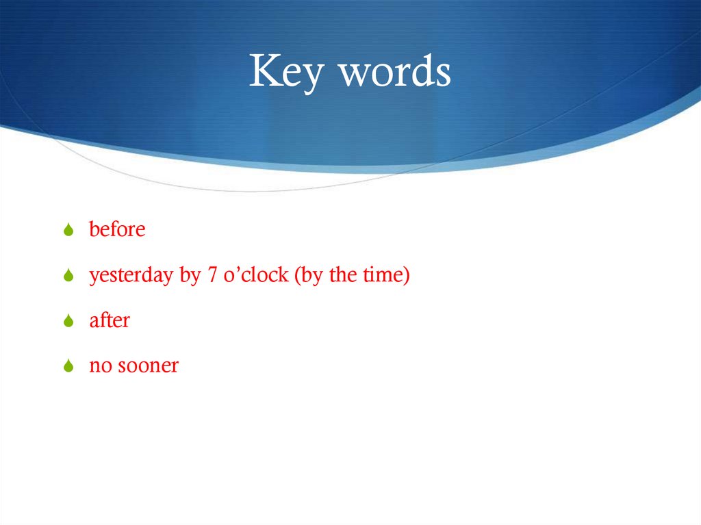 Past Tenses 