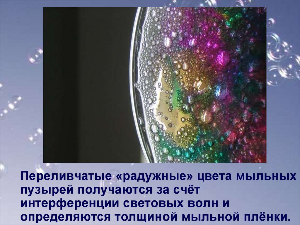 Какое явление объясняет окраску мыльных пузырей. Структура мыльного пузыря. Строение мыльного пузыря. Мыльные пузыри физика. Радужная окраска мыльных пузырей.