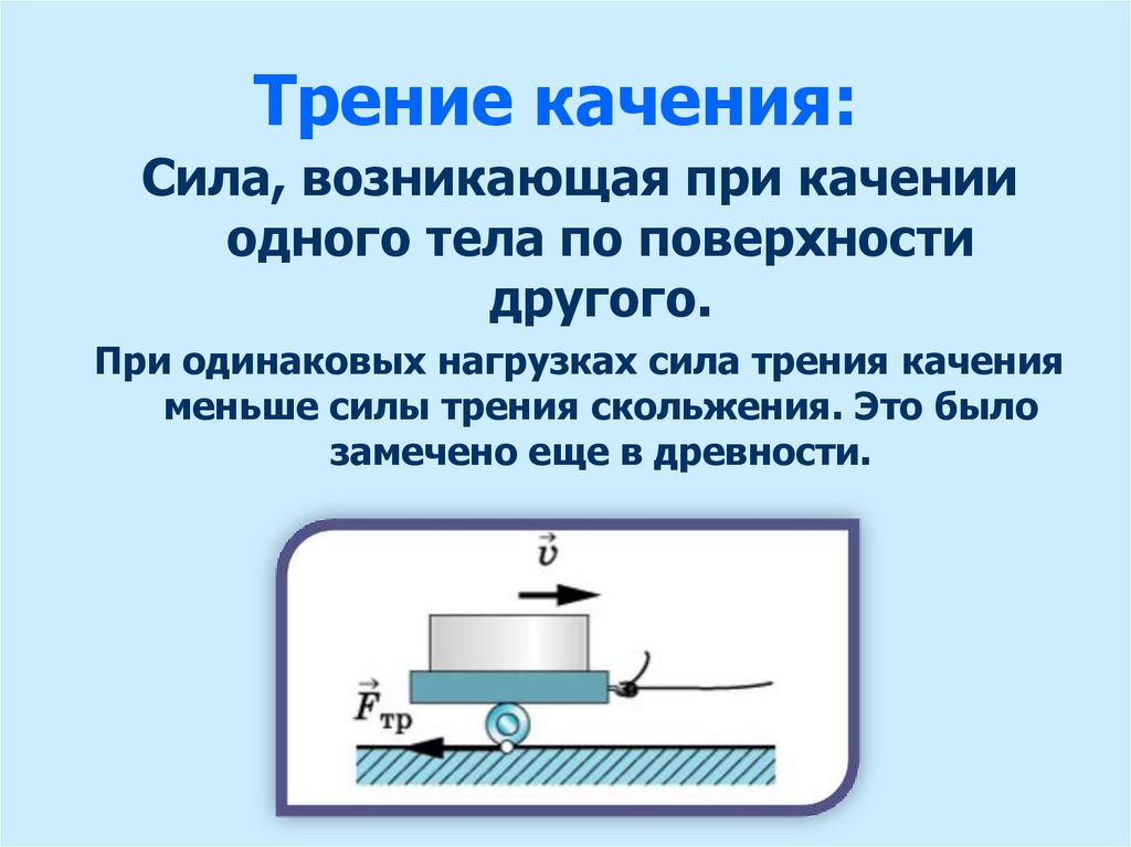 Трение качения: