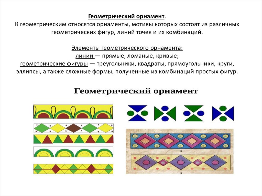 Типы орнаментов