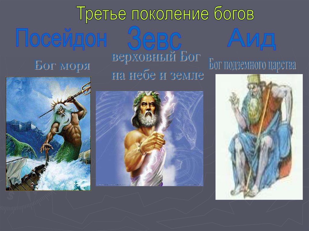 Боги аид зевс посейдон. Боги и Богини Греции таблица Зевс Посейдон. Боги 3 поколения. Боги второго поколения.