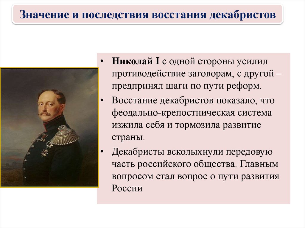 Восстание декабристов презентация по истории 9 класс