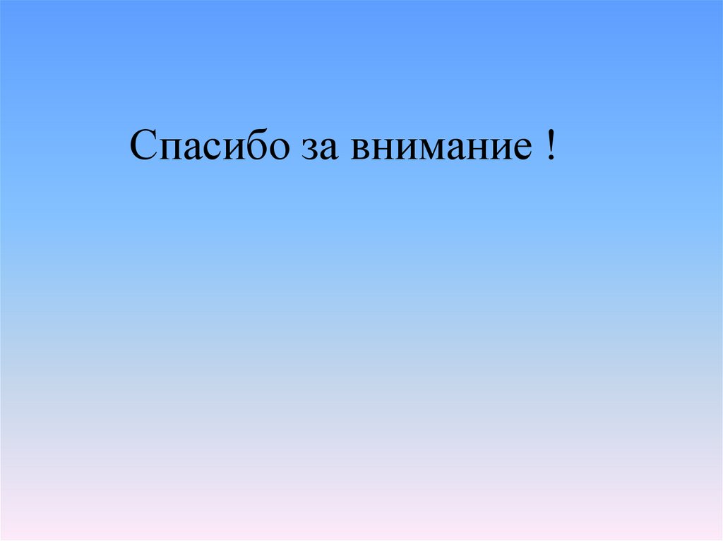 Спасибо за внимание !