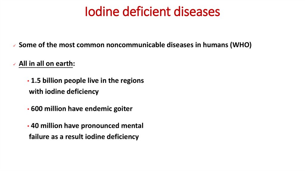 Iodine deficient diseases