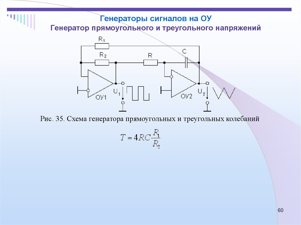 Синусоидальный генератор на оу