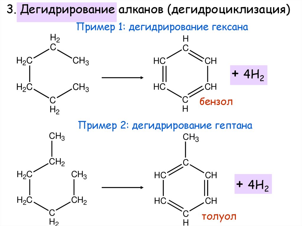 Гидрирование гексана 3. Метилбензол + н2. Дегидрирование н-гептана. Дегидрирование гексина 1 реакция. Бензол плюс н2 pt.