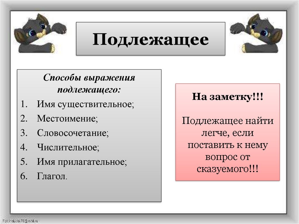 Подлежащее - презентация онлайн