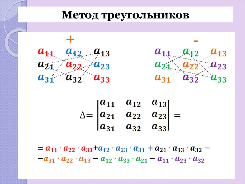 Определители матриц - презентация онлайн