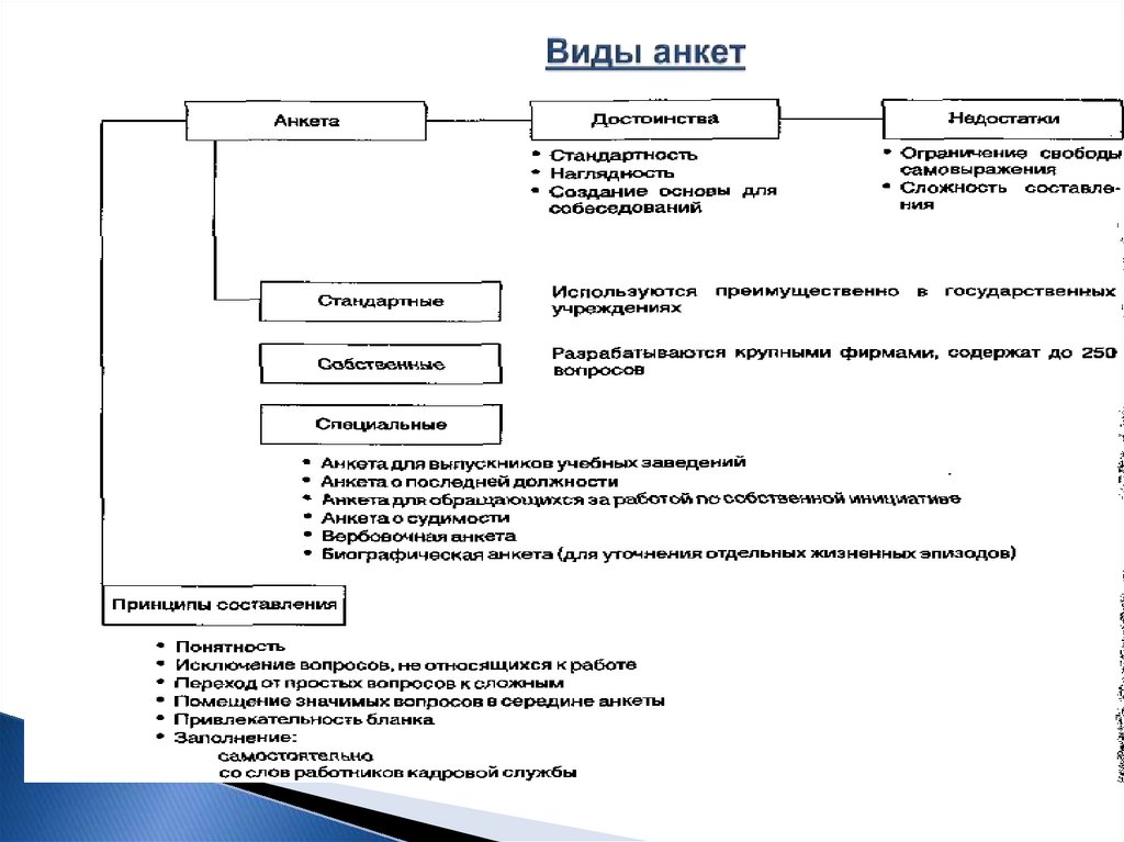 Виды анкет