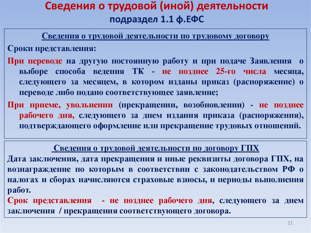 Ефс 1 единая форма сведений подраздел 1. Подраздел 1.1 сведения о трудовой иной деятельности. Х подраздел 1.1. Сведения о трудовой (иной) деятельности. Подраздел 1.1. Сведения о трудовой (иной) деятельности образец. Подраздел 1.1. Сведения о трудовой (иной) деятельности стоит х.