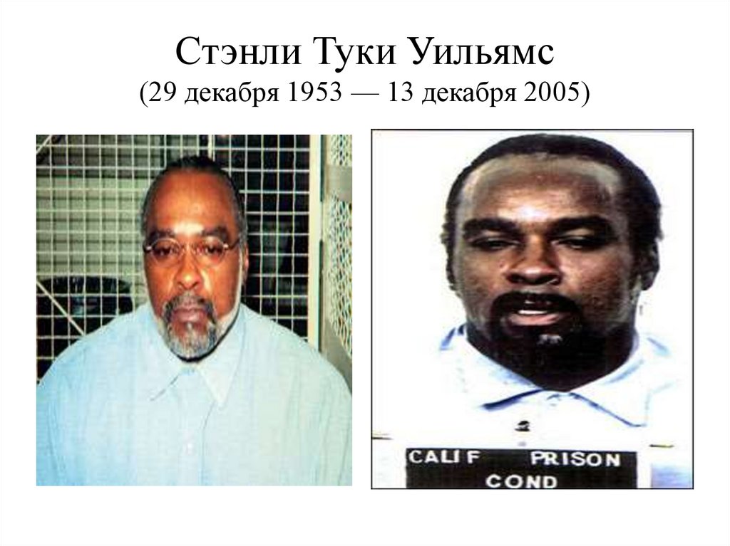 Стэнли Туки Уильямс (29 декабря 1953 — 13 декабря 2005)