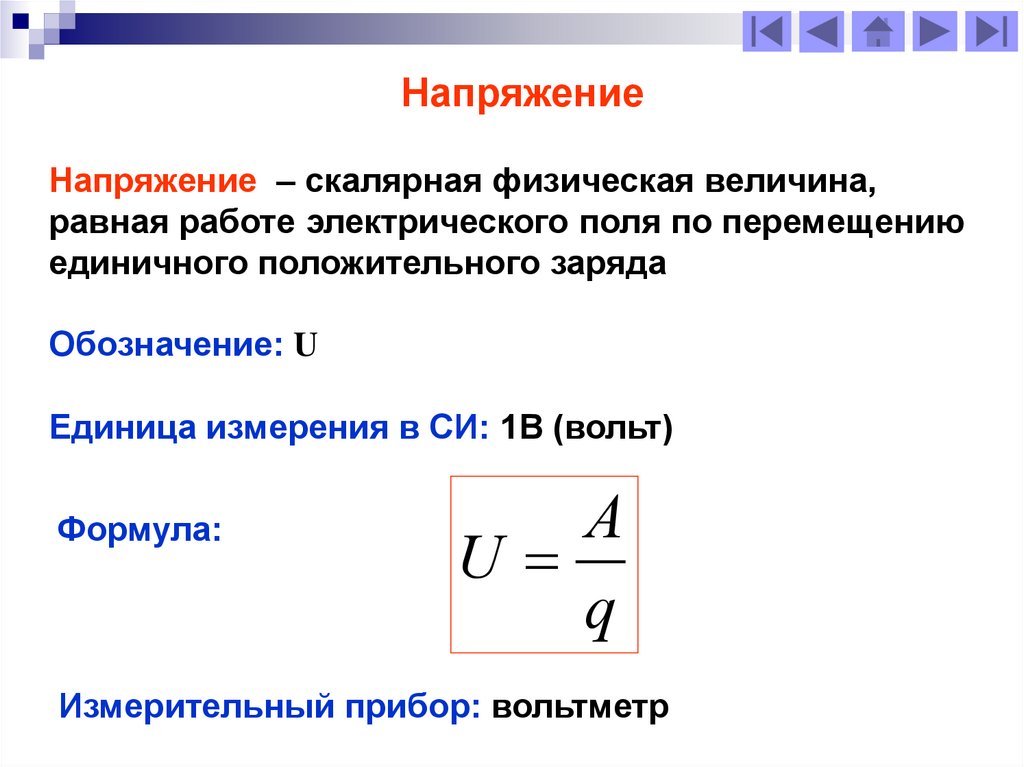 Электрическое напряжение 8 класс презентация