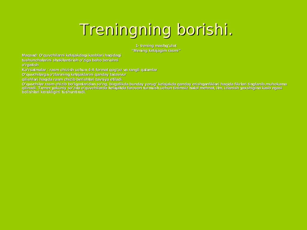 Treningning borishi.