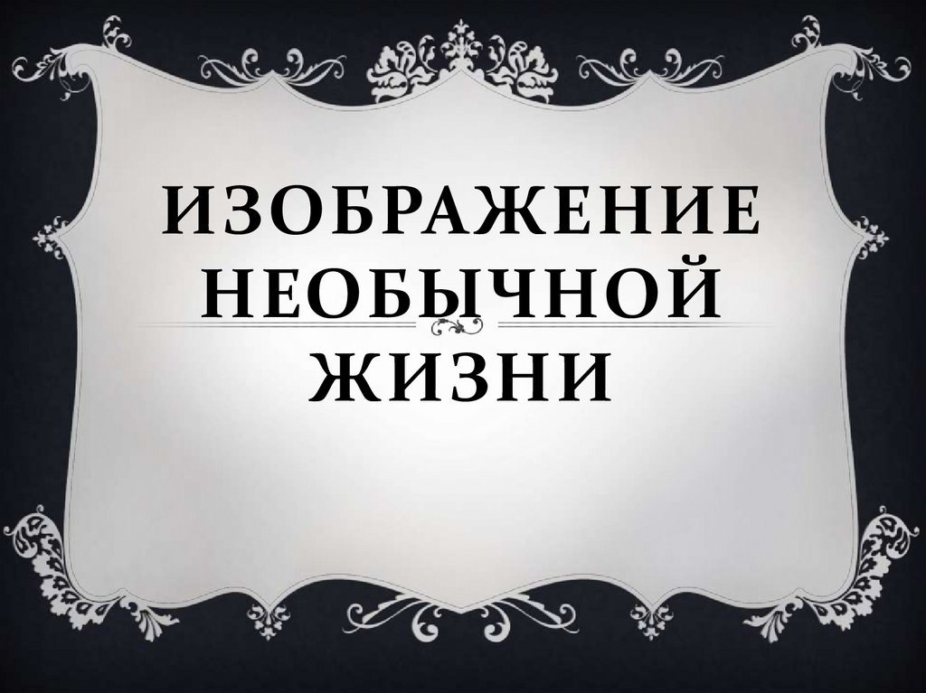 Изображение необычной жизни