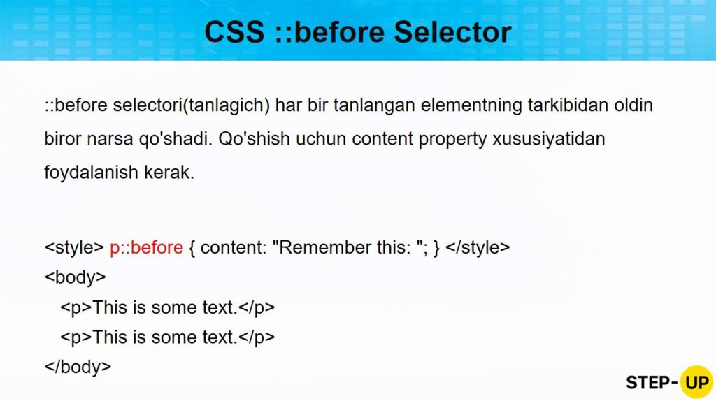 CSS Pseudo classes презентация онлайн