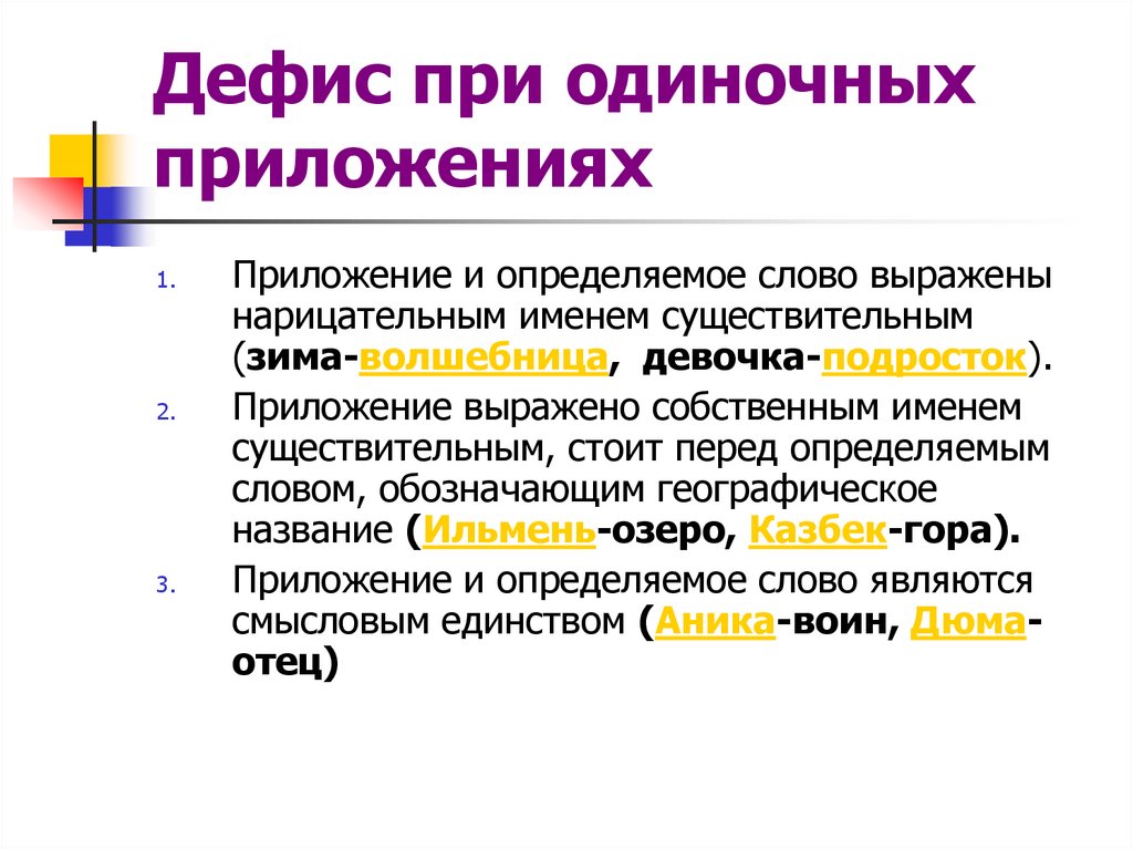1 одиночное приложение. Одиночные приложения примеры. Примеры одиночных приложений с дефисом. Дефис при одиночном приложении. Одиночное приложение это в русском.