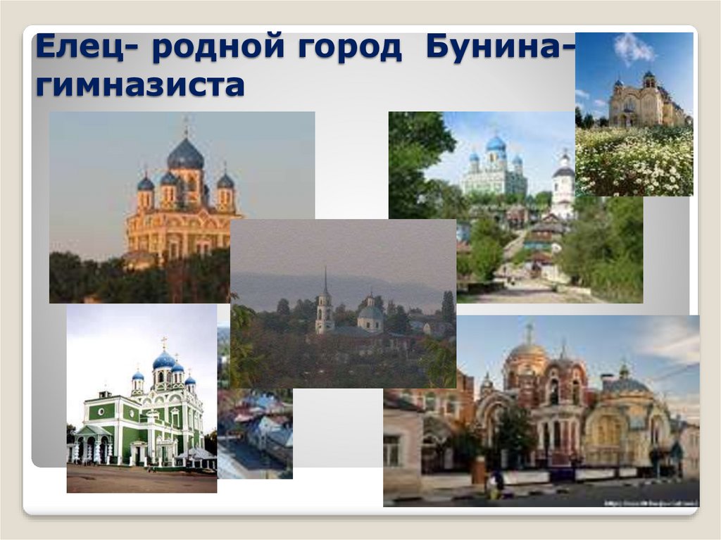 Елец- родной город Бунина-гимназиста