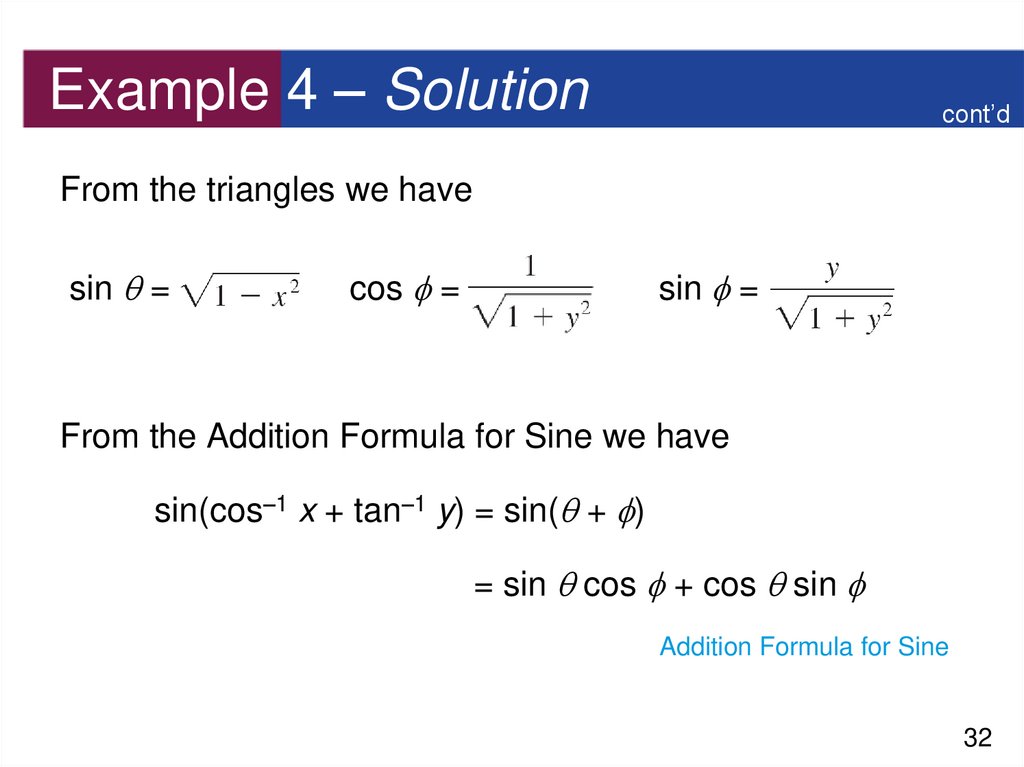 Example 4 – Solution