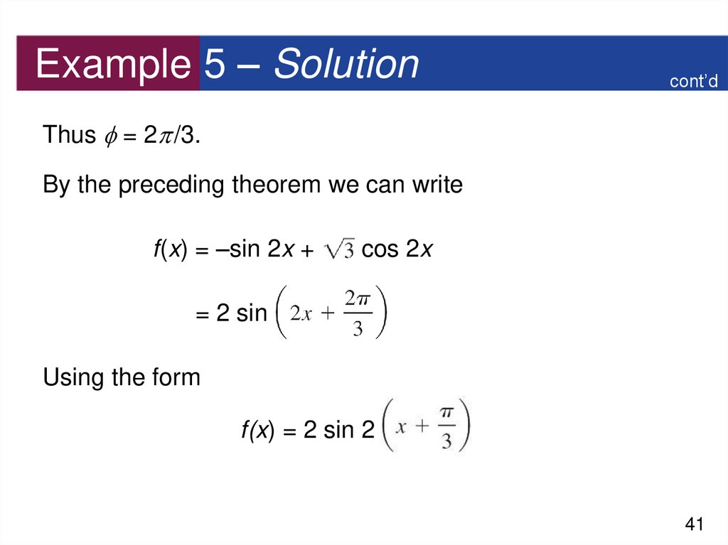 Example 5 – Solution