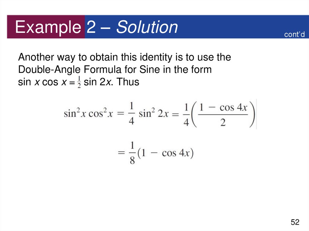 Example 2 – Solution