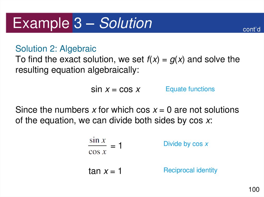 Example 3 – Solution