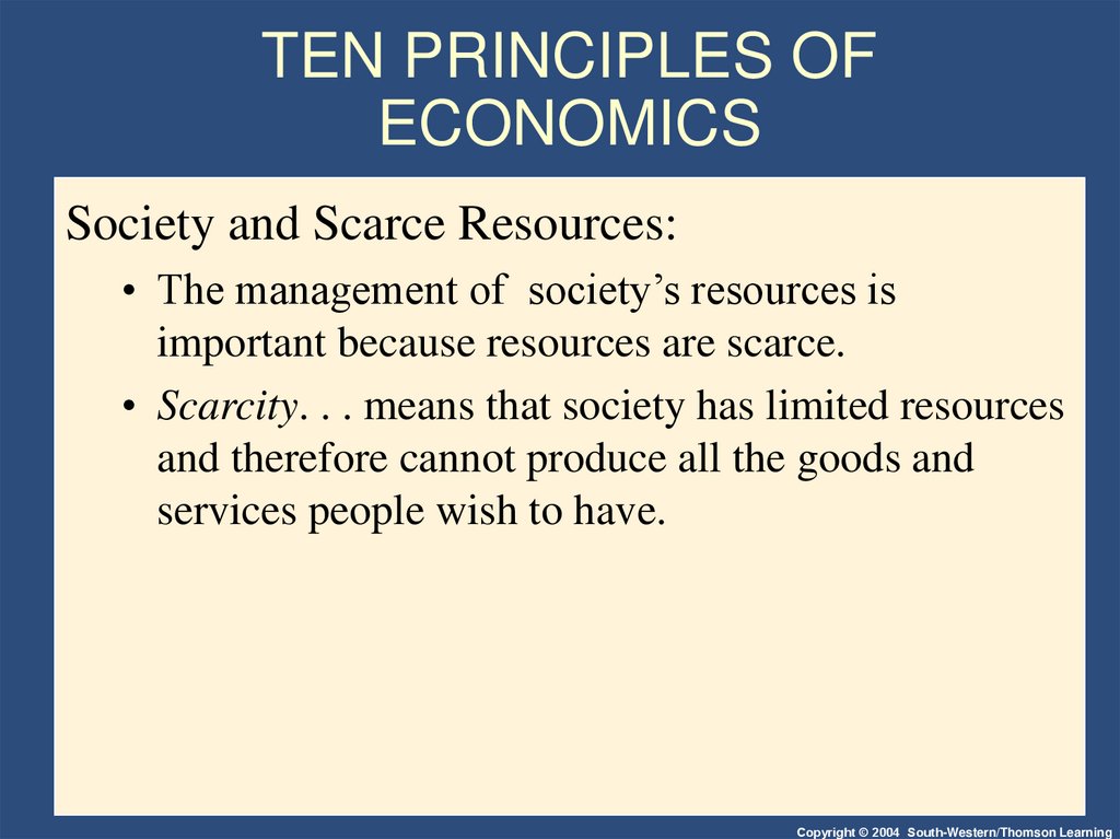 TEN PRINCIPLES OF ECONOMICS