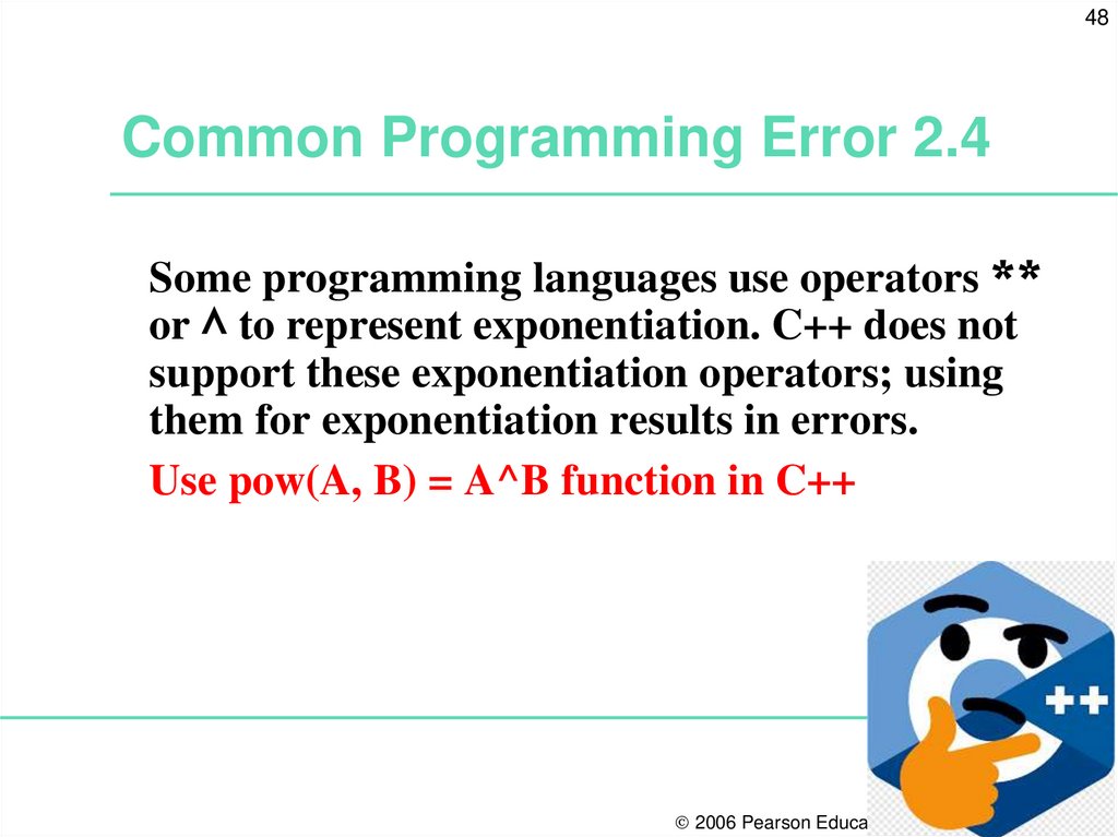 Common Programming Error 2.4