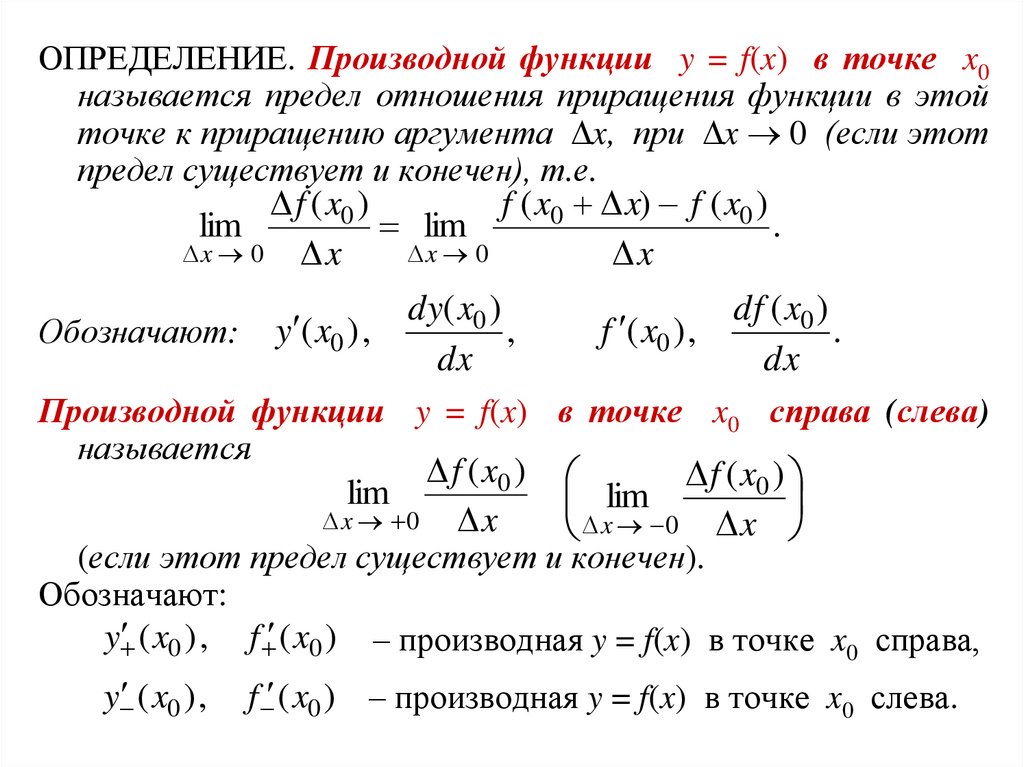 Найдите производные функций y f x