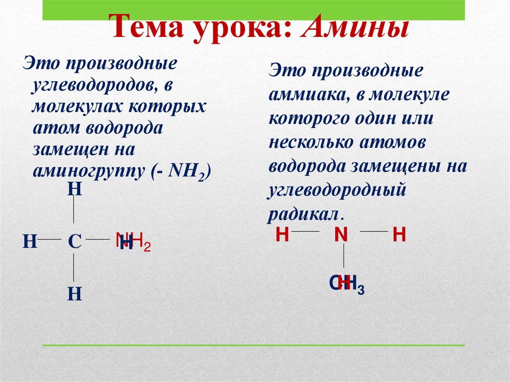 Амины презентация 10 класс