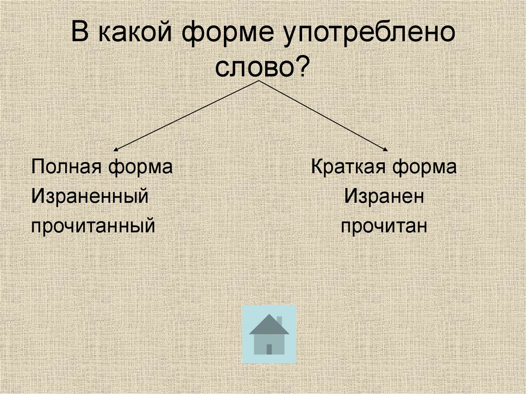 В какой форме употреблено слово?