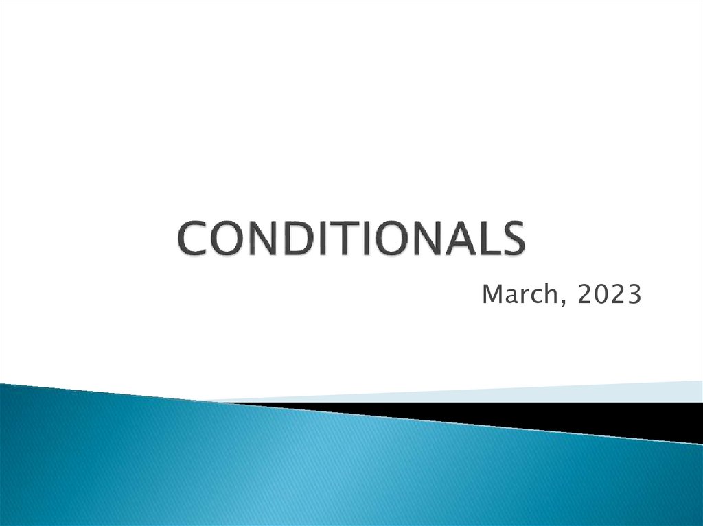 Conditionals 
