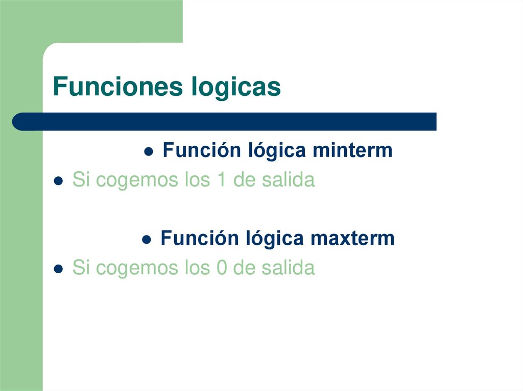 Funciones logicas