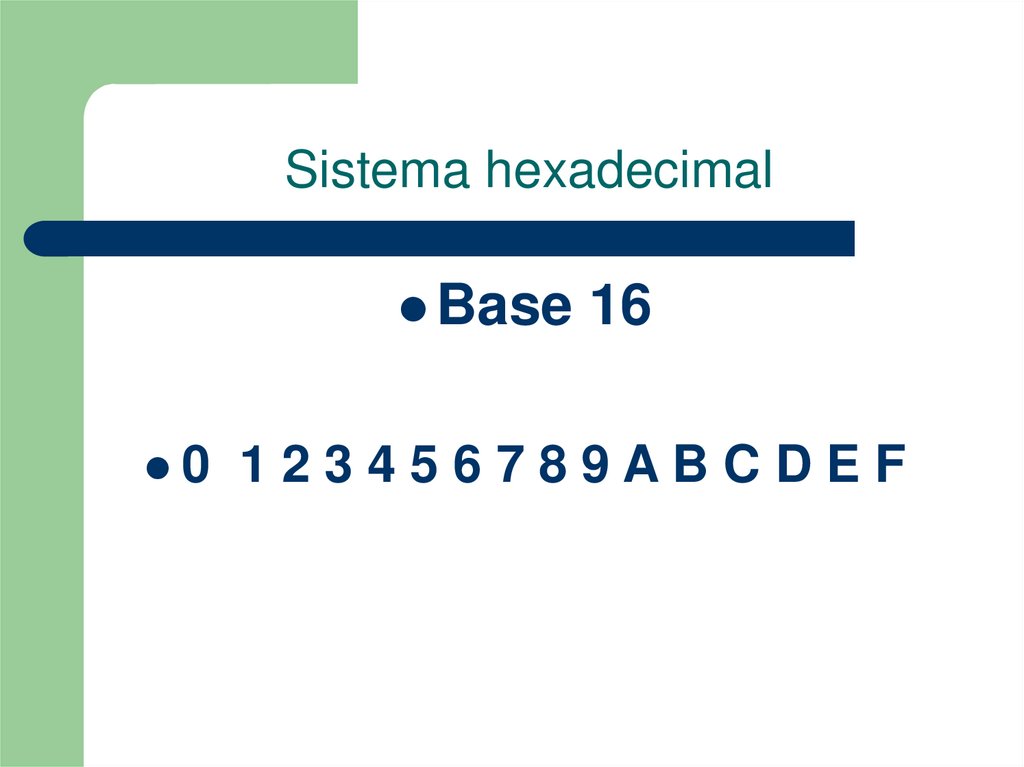 Sistema hexadecimal