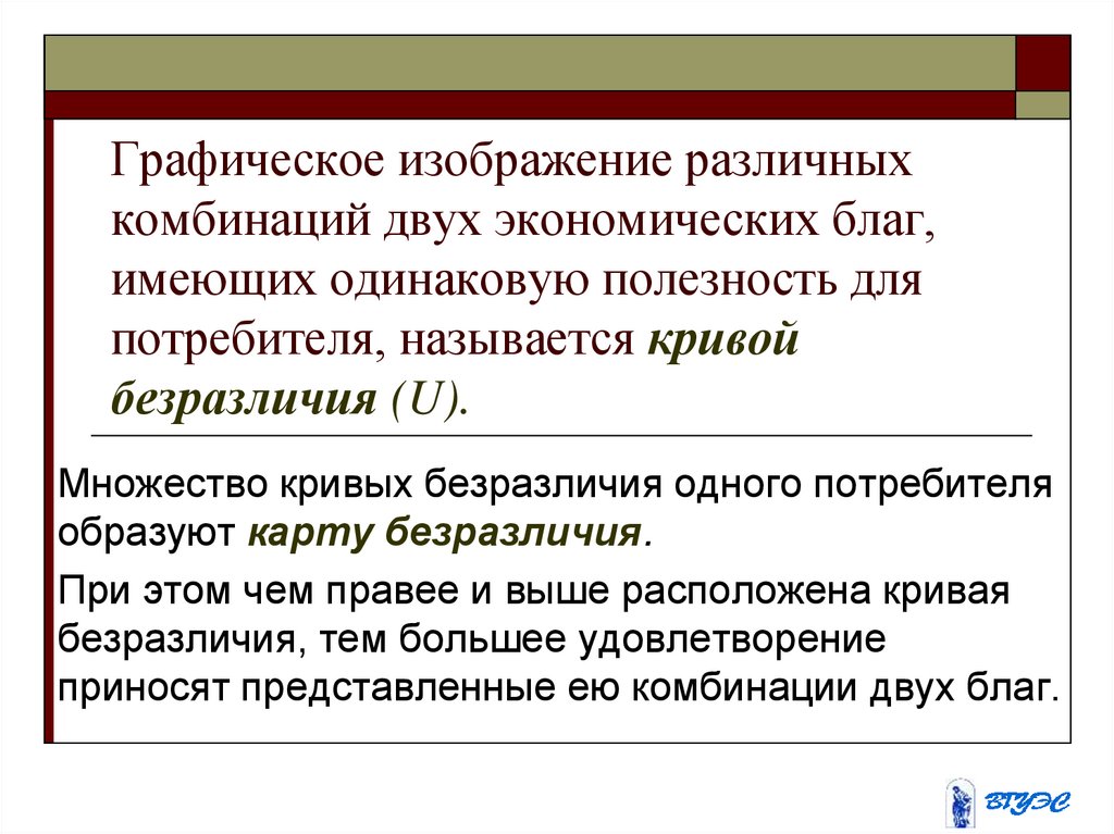 Два набора благ имеющие одинаковую полезность