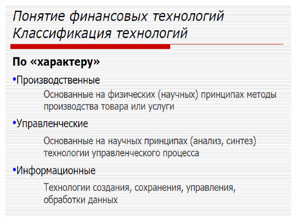 Финансовые технологии презентация