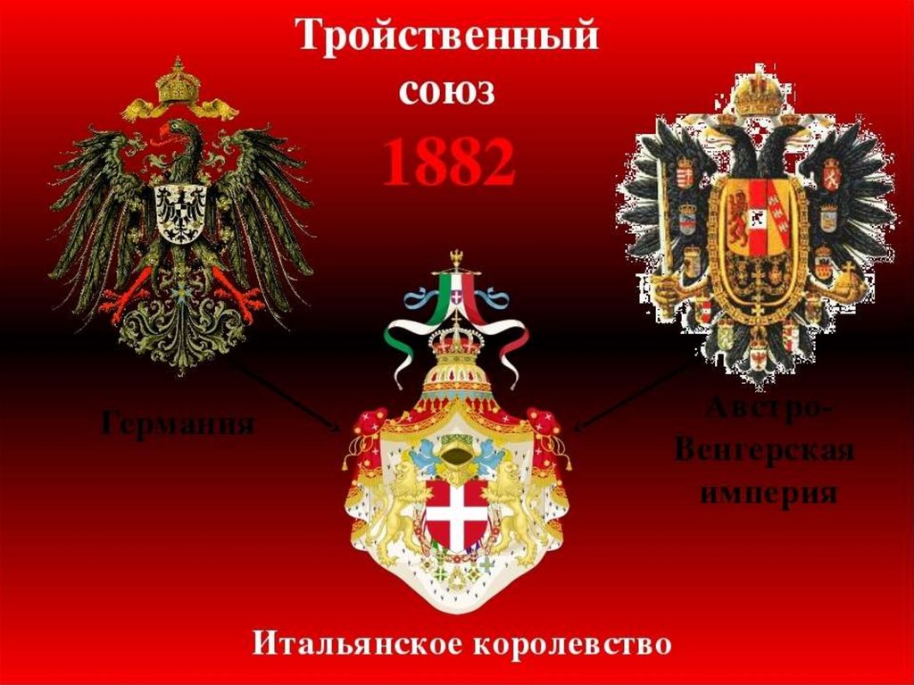 Создание тройственного. Тройственный Союз Германии 1882. Тройственный Союз Германии Австро-Венгрии и Италии. Австро Венгрия тройственный Союз. Тройственный Союз 1887.