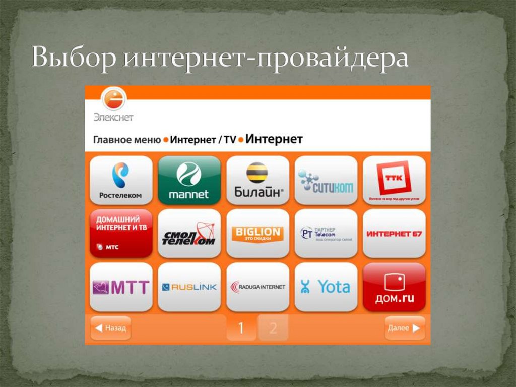 Провайдеры услуг Интернет в России: сравнительные характеристики ...
