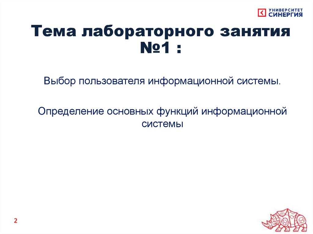 Выбор пользователя информационной системы. Определение основных функций ...