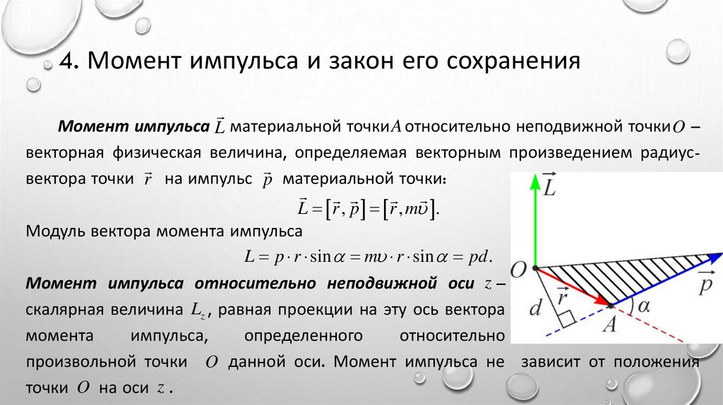 Величина импульса буква