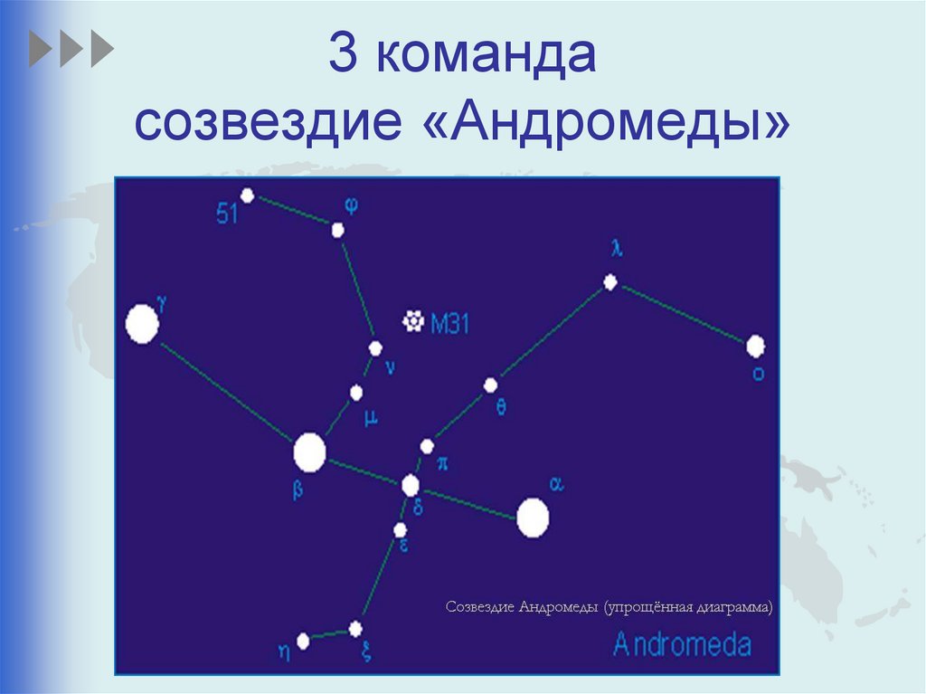 3 команда созвездие «Андромеды»