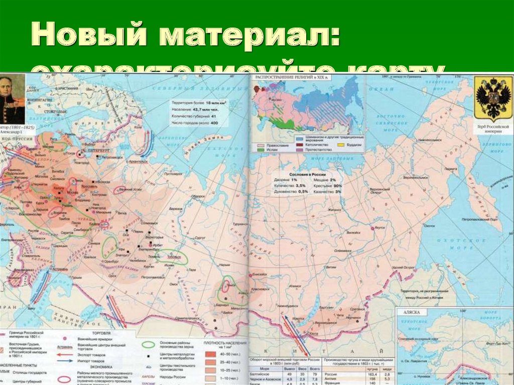 Новый материал: охарактеризуйте карту