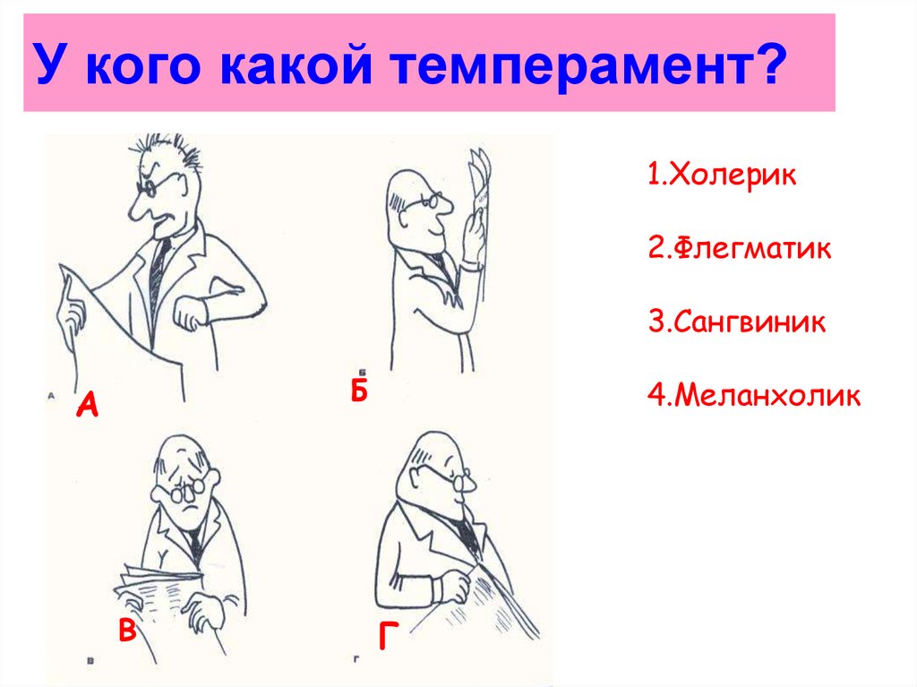 У кого какой темперамент?