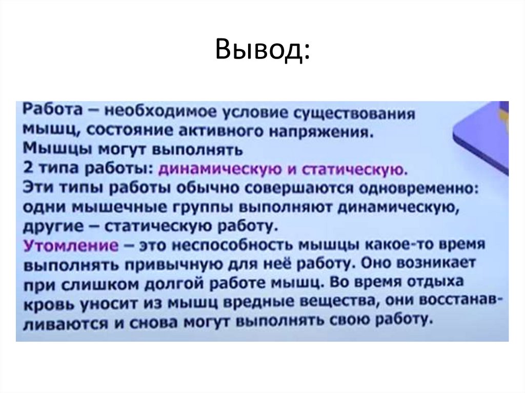 Вывод:
