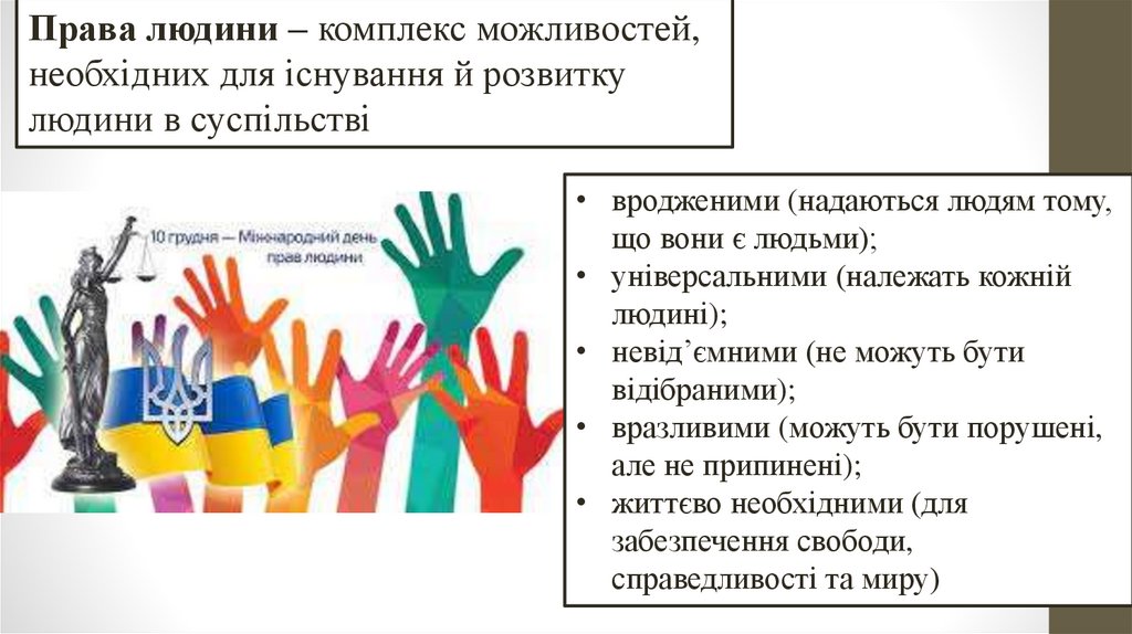 Права людини. Цінності людини - презентация онлайн