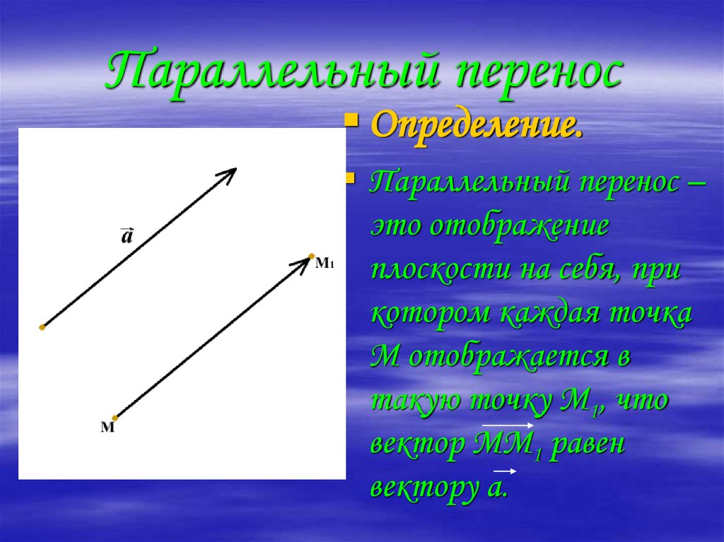 Презентация по геометрии движение параллельный перенос