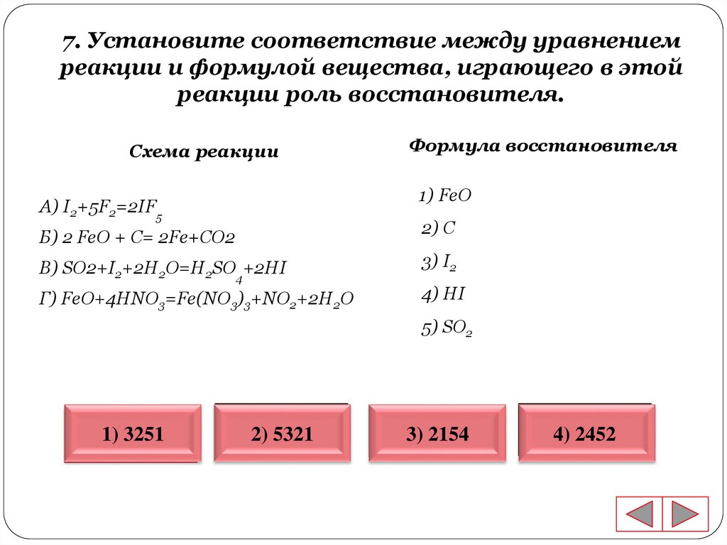 Установите соответствие между схемой